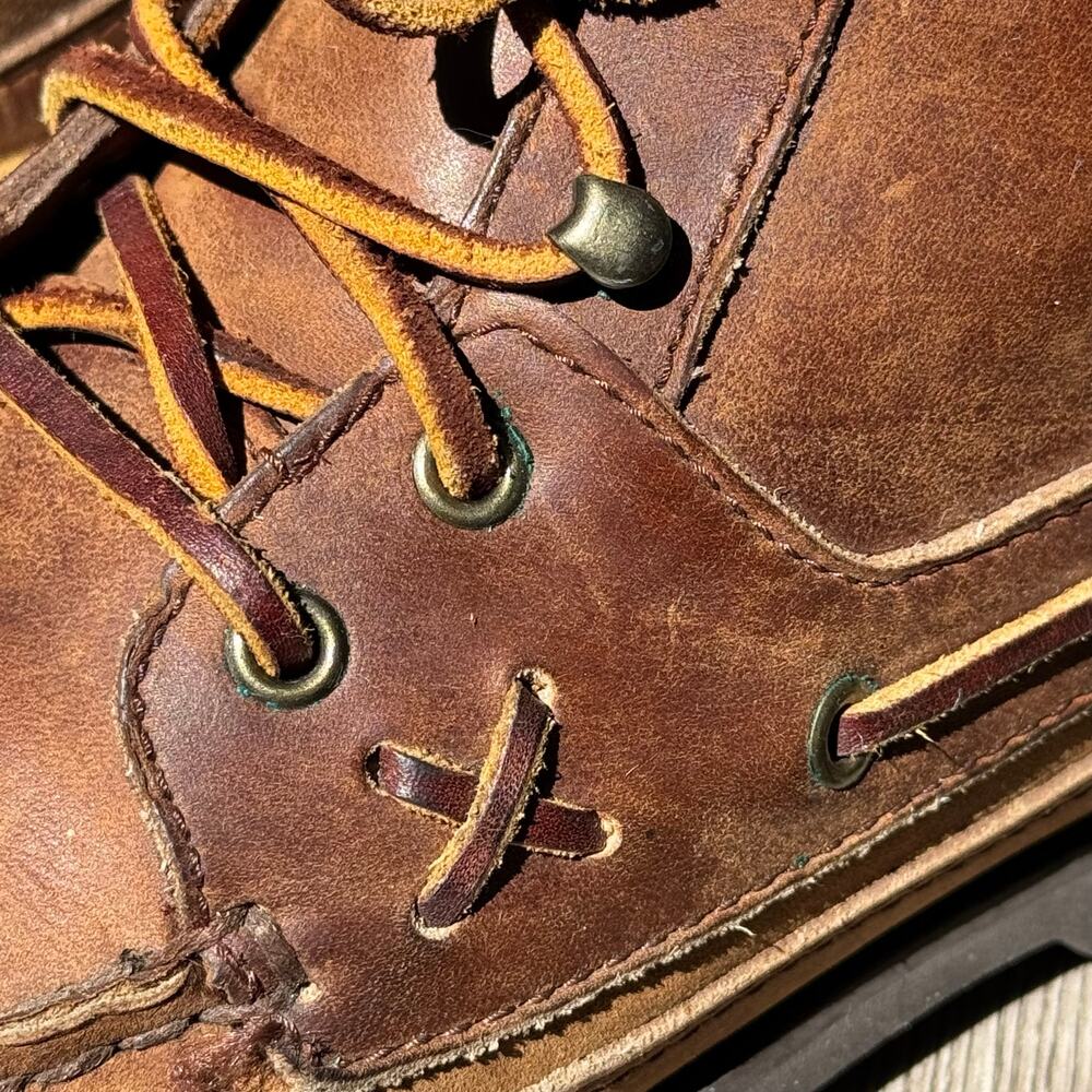 VTG Polo Country Ralph Lauren Women’s 6.5B Leather Moc Toe Ranger Hiking Boots - Picture 11 of 16